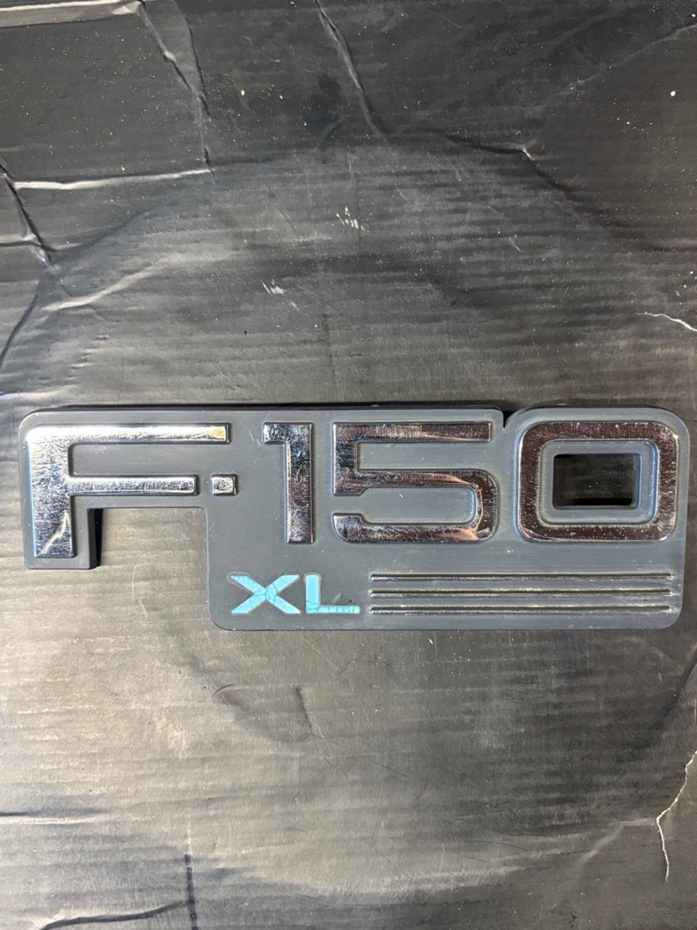 Ford F-150 XL Chrome Emblem with Teal Accent